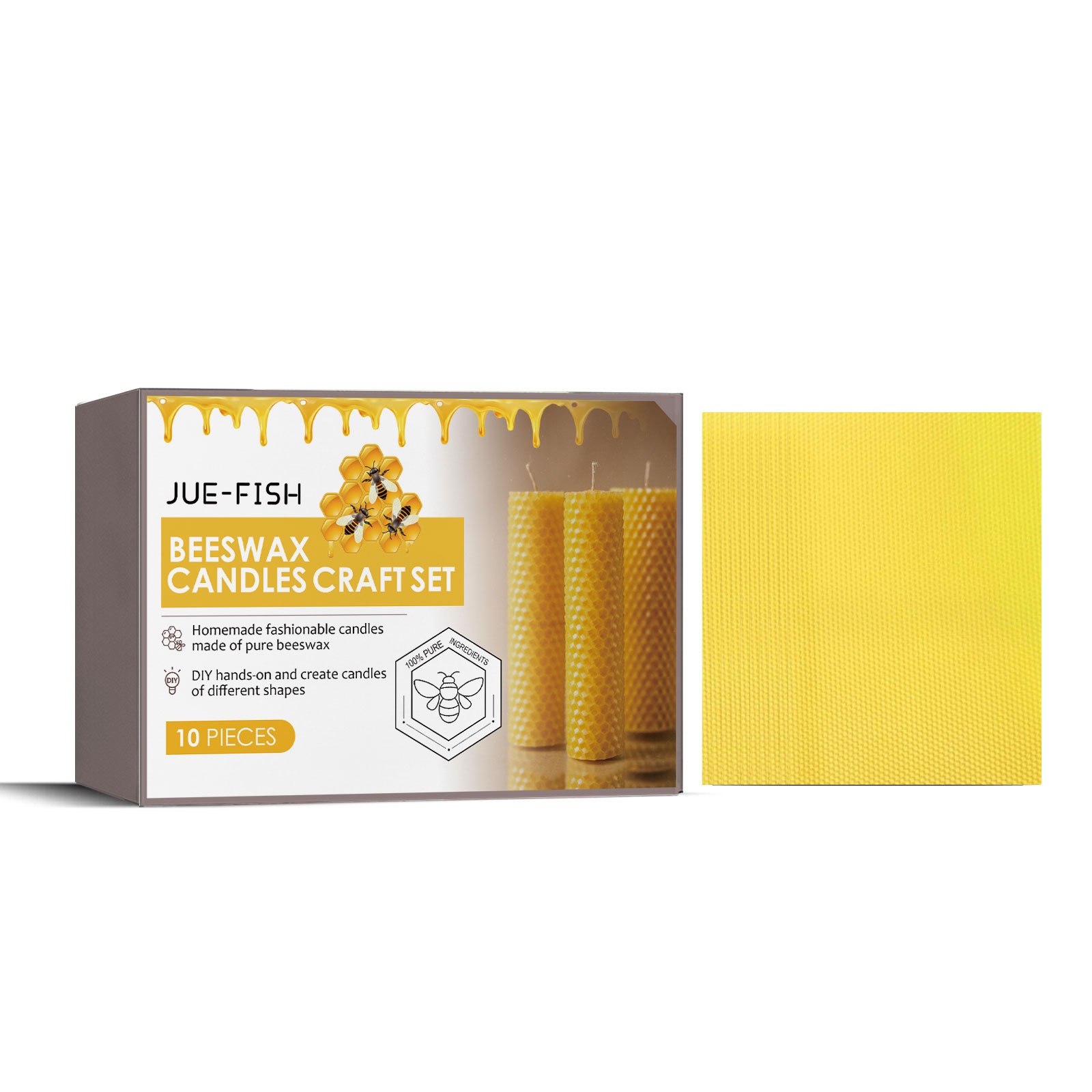 Jue-Fish panal pieza DIY vela hecha a mano regalos creativos recuerdos acompañantes