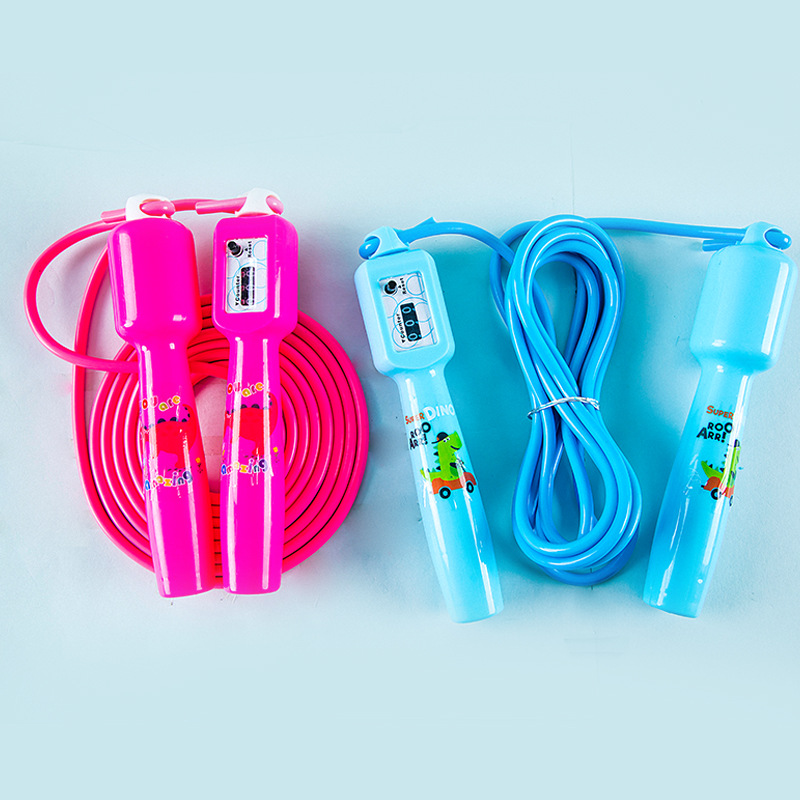 BT8305 de dibujos animados para niños contando saltar cuerda longitud ajustable estudiante entrenamiento deportivo saltar cuerda regalo para niños