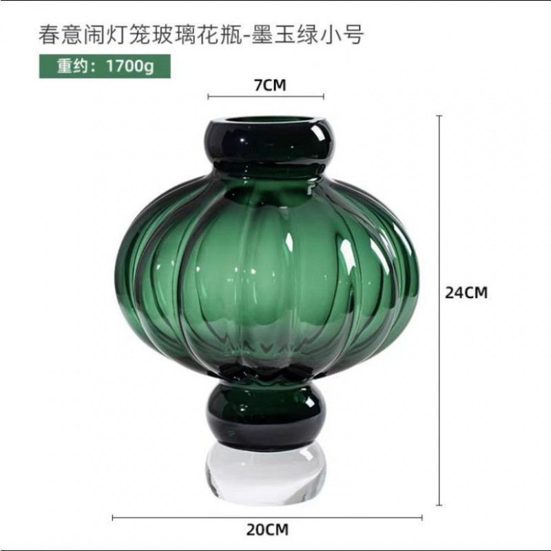 Nueva linterna china estilo hogar vasos de vidrio modelo moderno decoración de gabinete invitados
