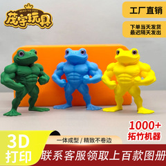 跨境爆款3d打印肌肉蛙桌面玩具摆件健美蛙手办bodybuilding frog