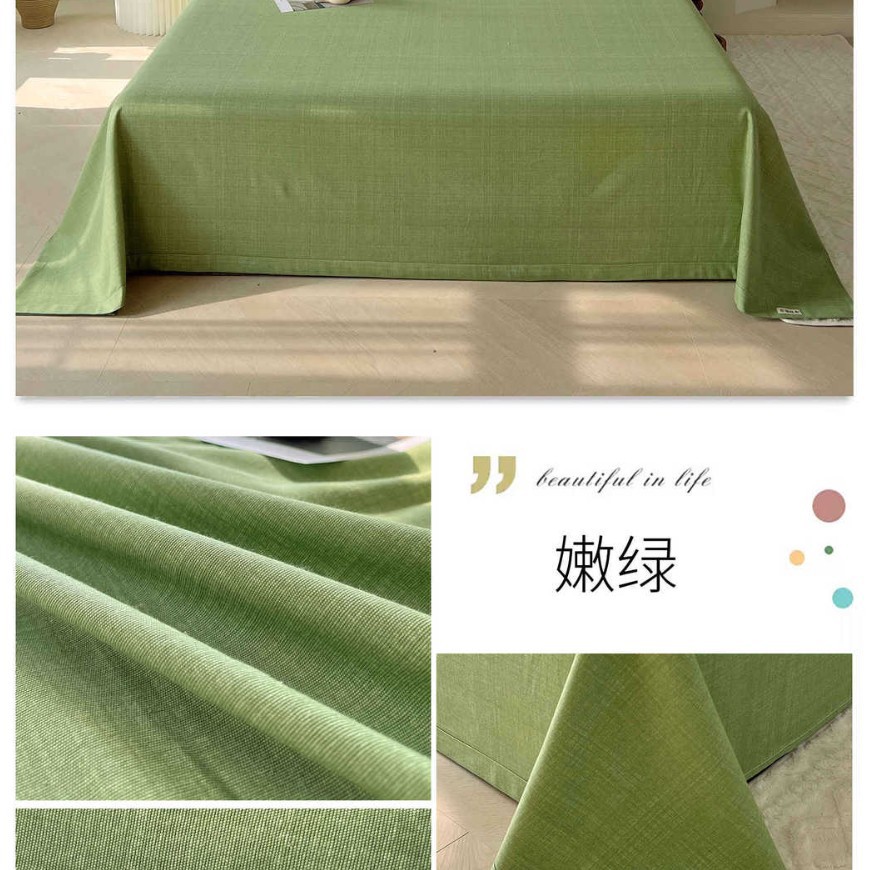 2025 nuevo estilo Clase A sábanas de tela gruesa vieja de algodón 1 pieza 100 algodón edredón de dormitorio de verano juego de tres piezas de funda de almohada individual