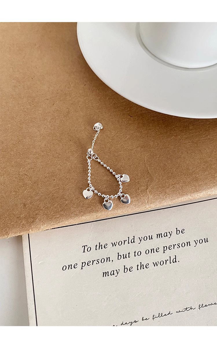 Heart Shape Pattern Women's Gender 925 Sterling Silver Heart Shape Rings