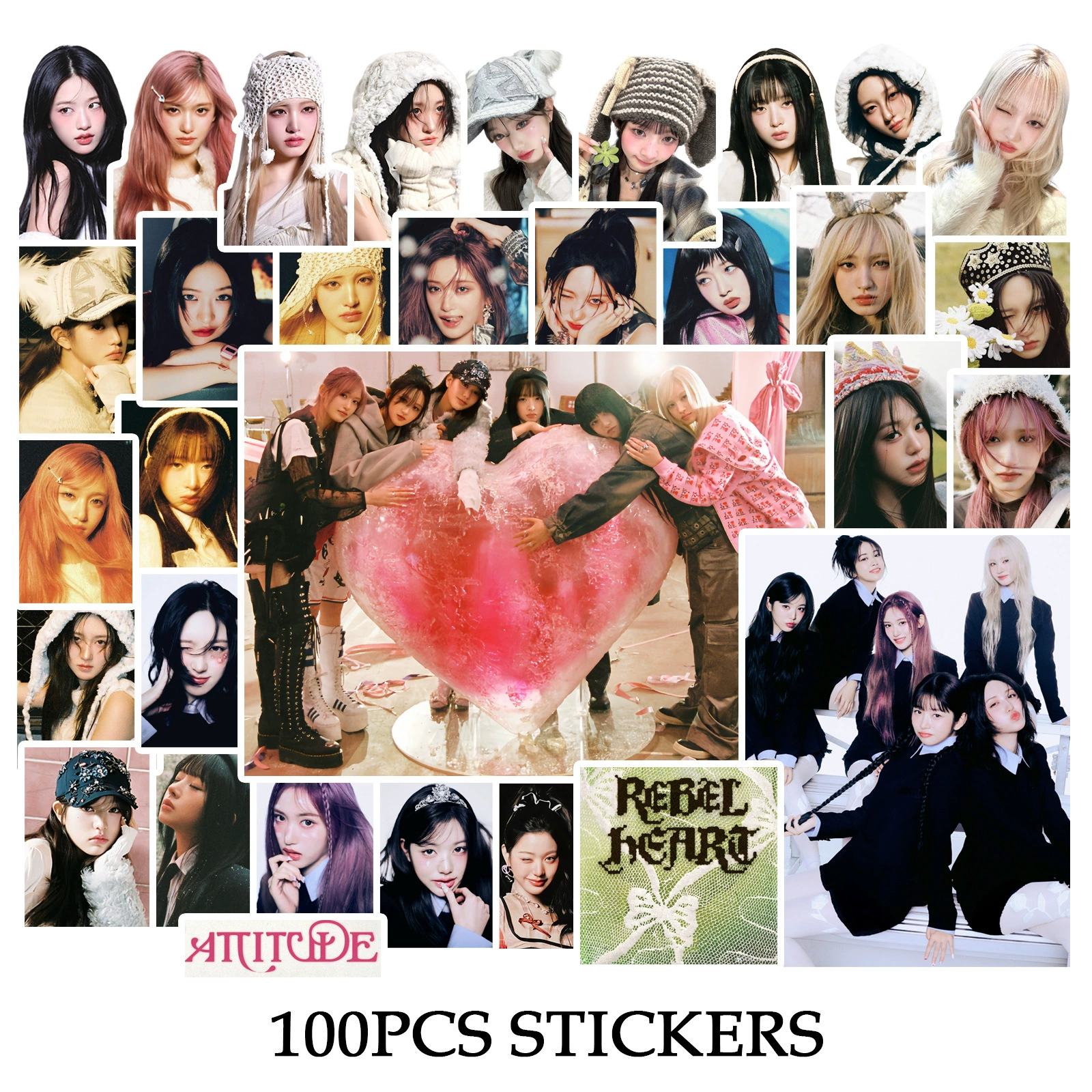 100 IVE EMPATHY наклеек в наличии, Wonyoung REBEL HEART ATTITUDE