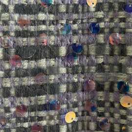 宫廷风大牌金丝彩编珠亮片编织小香风布料服装外套裙粗纺花呢面料