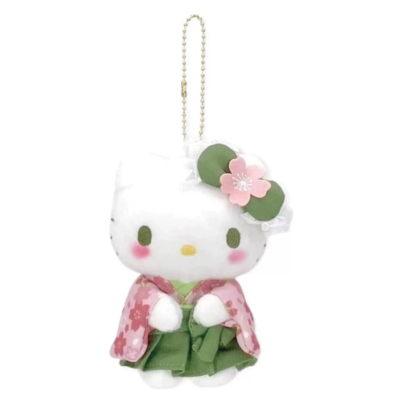 Плюшевая подвеска (Sanrio Hello Kitty) в матча-кимоно, брелок для сумки, мягкая, 40 г
