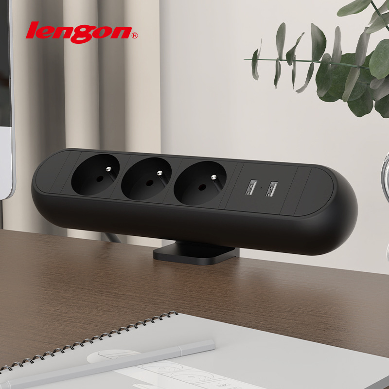 法标插座带2USB多功能TYPE-C 可移动欧洲办公室桌面插座插排PD20