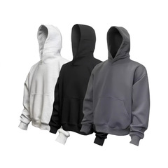 黒の短いboxyガーディアン男連帽秋冬cleanfitアメリカの重ポンド硬直コートhoodieフード