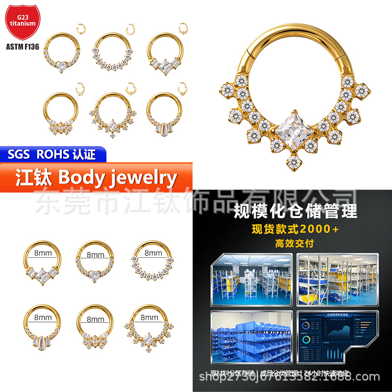 Pointed titanium steel lip stud product view