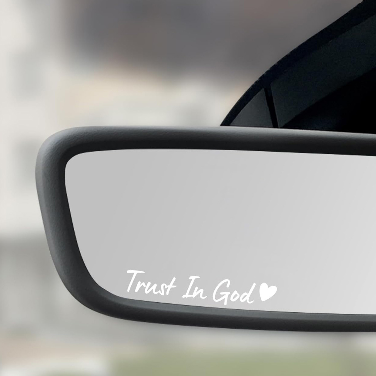 Trust In God Car Stickers, Car Rearview Mirror Letter Stickers_voghion.com