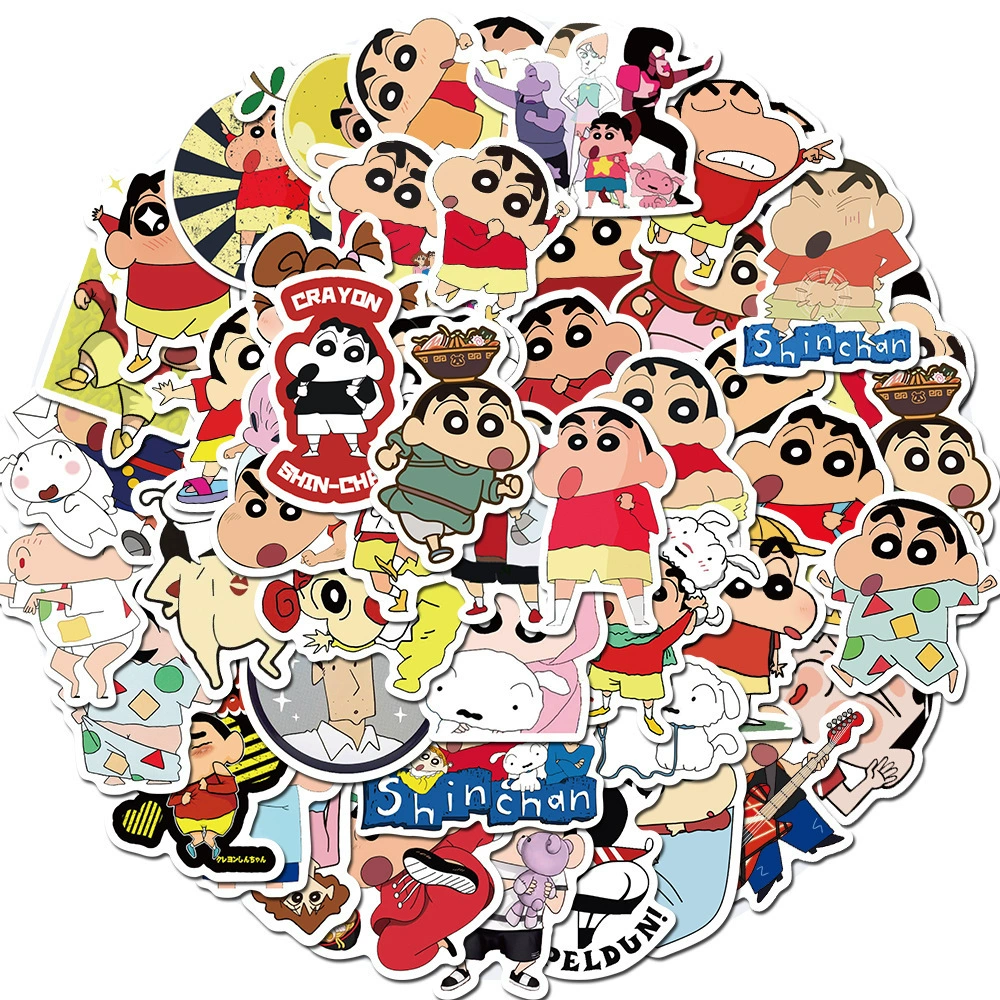 Japanese cartoon crayons, stickers, suitcase, laptop, waterproof guitar, graffiti