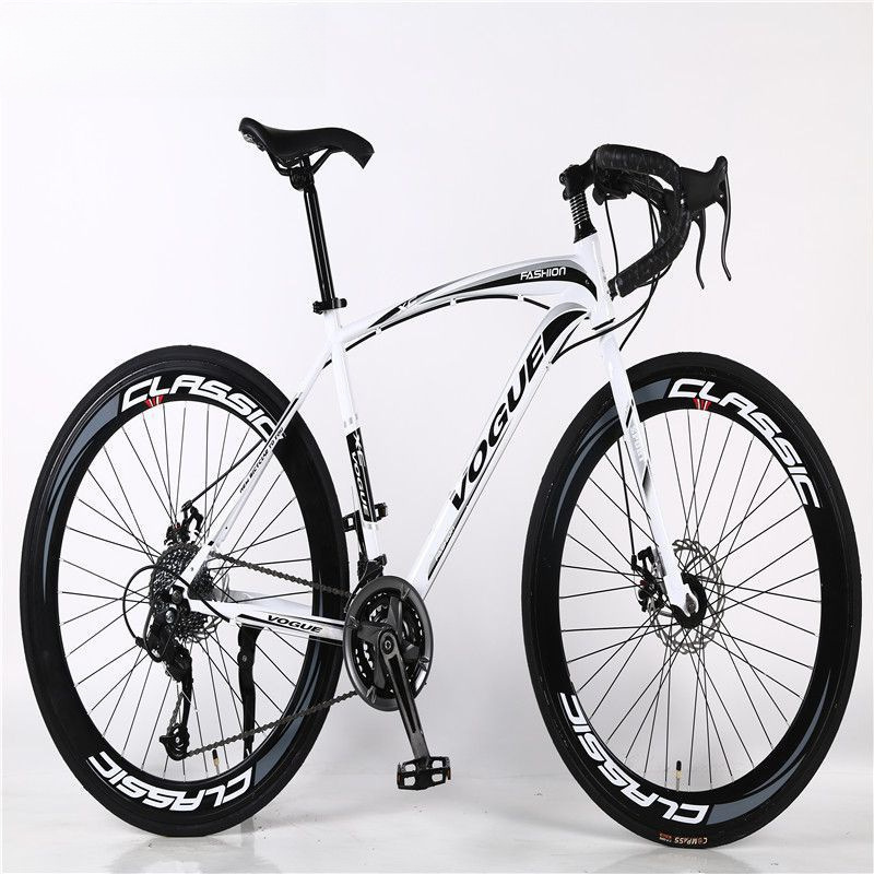 Variable Speed Bicycle Adult Horn Curved Handlebar Student Urban Female Road Race Solid Tire Male Mountain Running