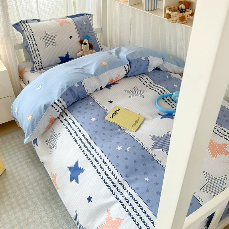 Cotton 3-Piece Bedding Set with Pillowcases — Breathable sheets in assorted cute prints