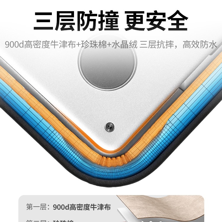 绿联笔记本电脑包手提包公文包适用苹果macbook air荣耀华为mateb