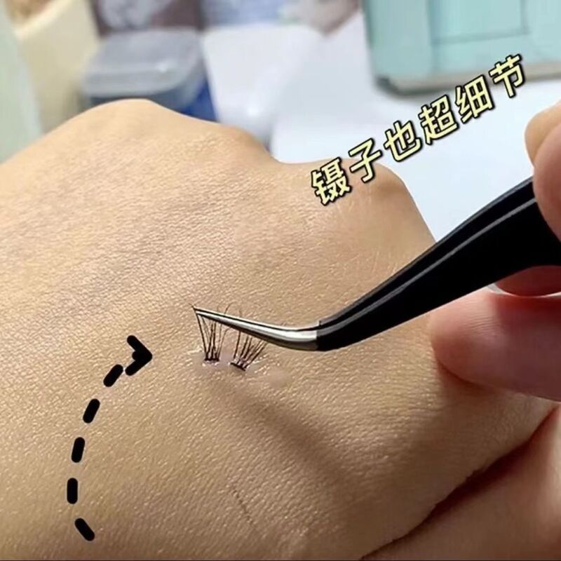 まつげピンセット、高精度まつげ移植、つけまつげクリップ、プロまつげ植毛ツールセット、ステンレスピンセット|undefined