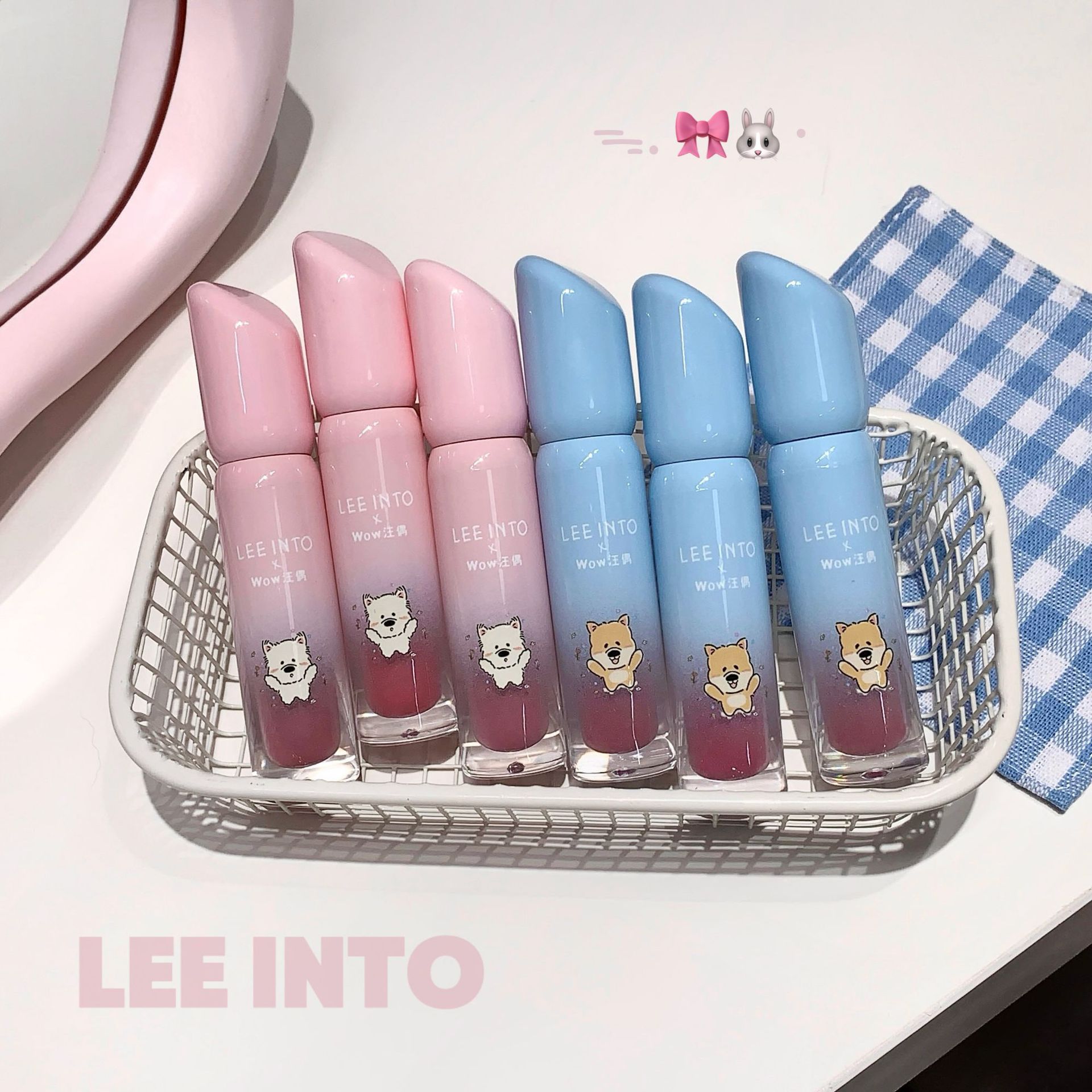 LEEINTO Wang Couple Limited Soft Mist Matte Lip Glaze Velvet Mist Face No Touch Soft