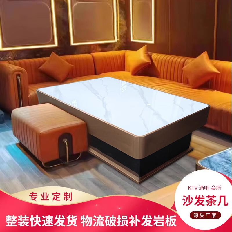 인기 물고기 배 흰색 슬레이트 가장자리 커피 테이블(재고 있음)