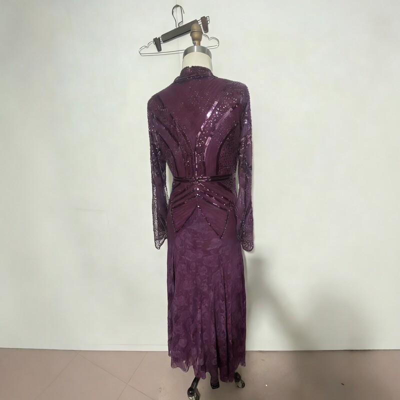 2026 New Style Handmade Sequin Embroidered Long-Sleeved Dress, Elegant Style Dress