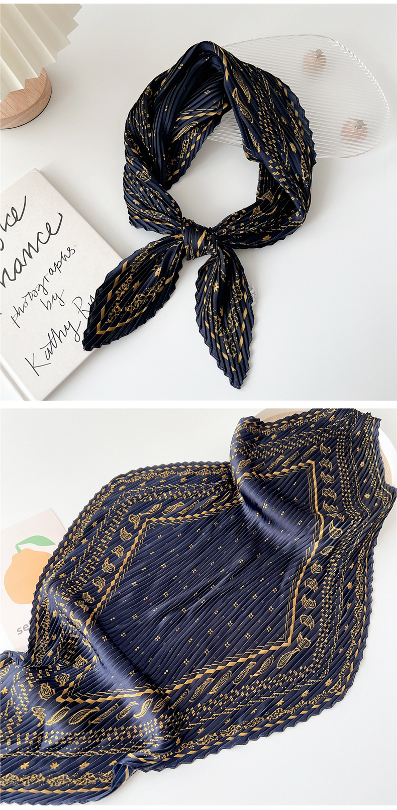 60g Weight Silk Scarf Classification Outdoor, Travel Occasion Polyester Material Printing Pattern Spring&Summer Season Women's Gender Printing Design Elegant Style Women's Elegant Printing Polyester Printing Silk Scarf 22