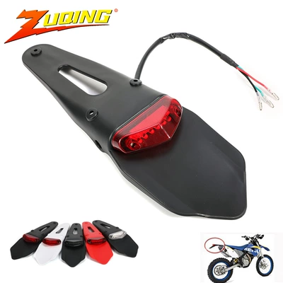 Off-road motosiklet arxa qanad stopu LED əyləc işığı dəyişdirilmiş üçbucaq nömrə işığı