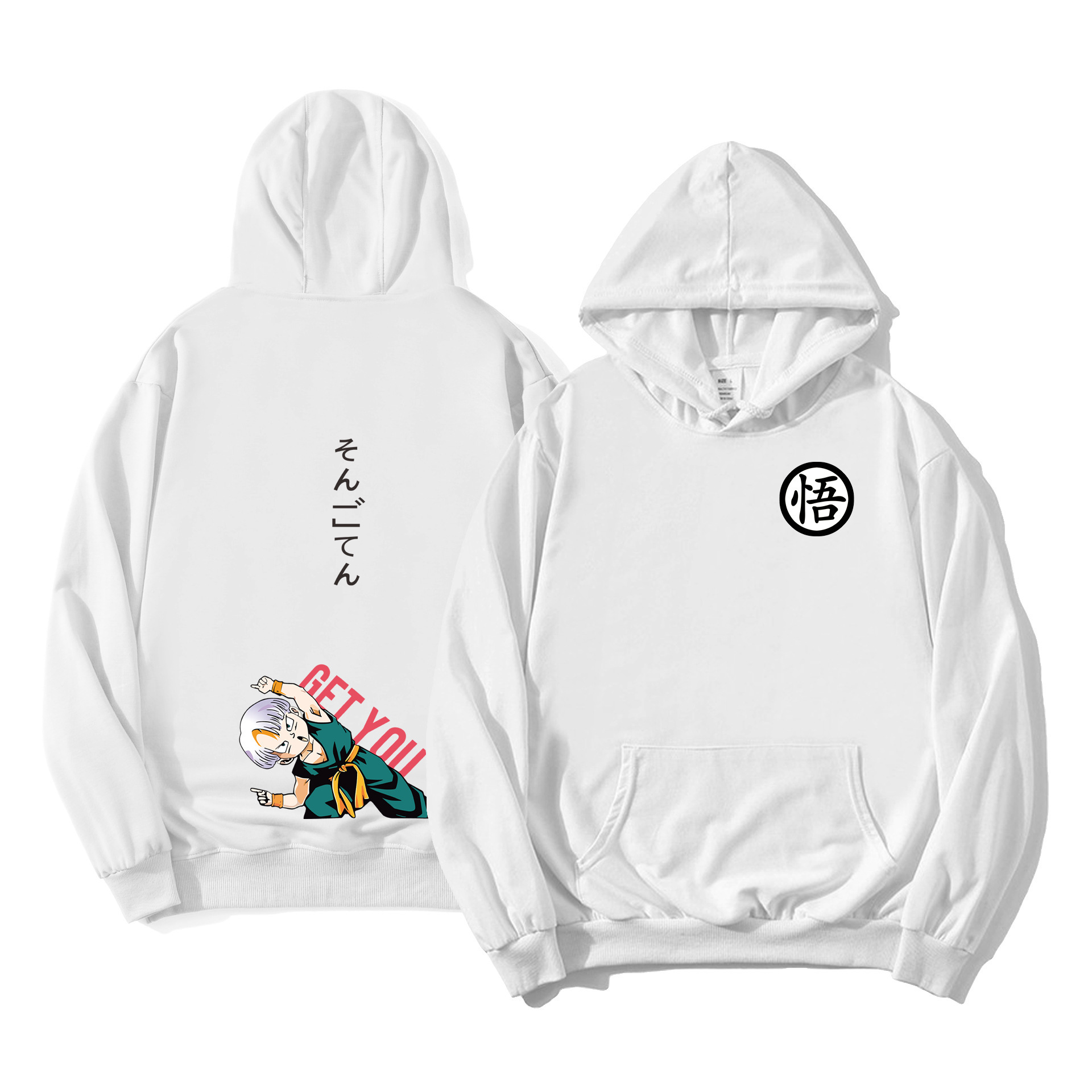Anime Dragon Ball sudadera con capucha Wukong impresión periférica para hombres y mujeres tendencia tops sueltos pareja suéter chaqueta casual