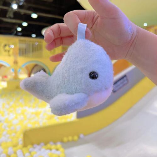 Cartoon marine animal simulation dolphin keychain doll pendant doll girl dolphin small plush doll wholesale