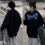 加厚印花圆领字母卫衣