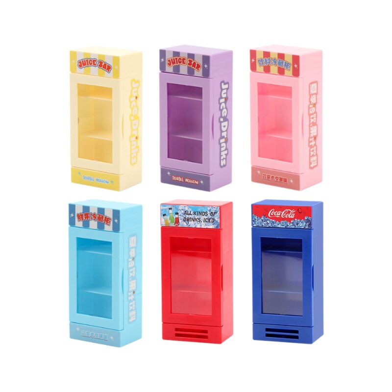 クロスボーダーミニシミュレーション冷蔵庫冷凍庫ドリンクキャビネットミニチュアモデル装飾品子供のドールハウスままごとのおもちゃ|undefined