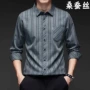 爸爸中年新款春秋季衬衣