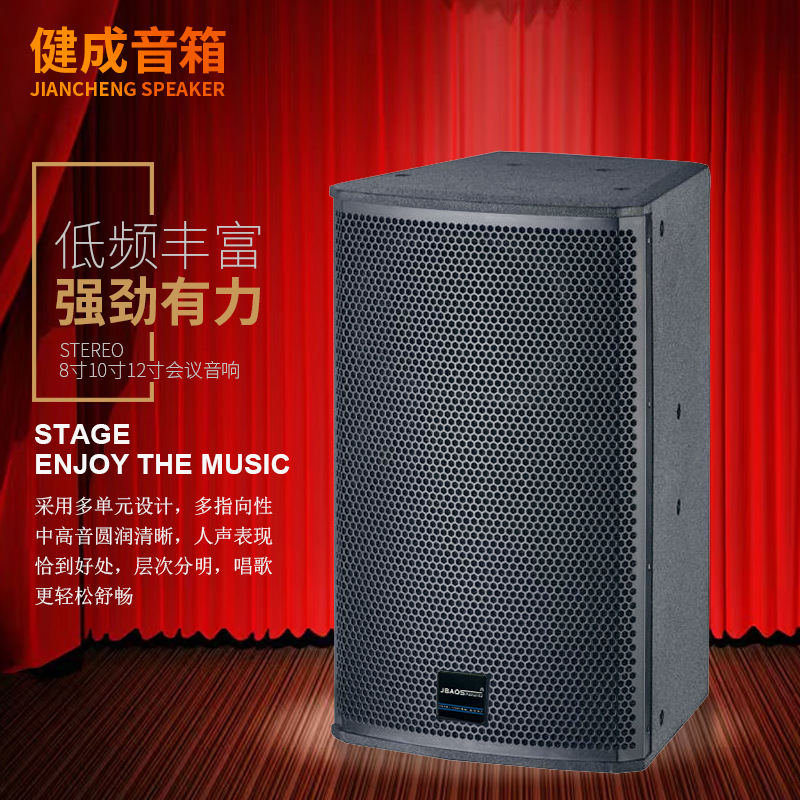 Sala de conferencias transfronteriza única de 8 pulgadas Audio escolar Rendimiento de bodas Audio profesional Concierto pequeño y mediano Altavoz de escenario