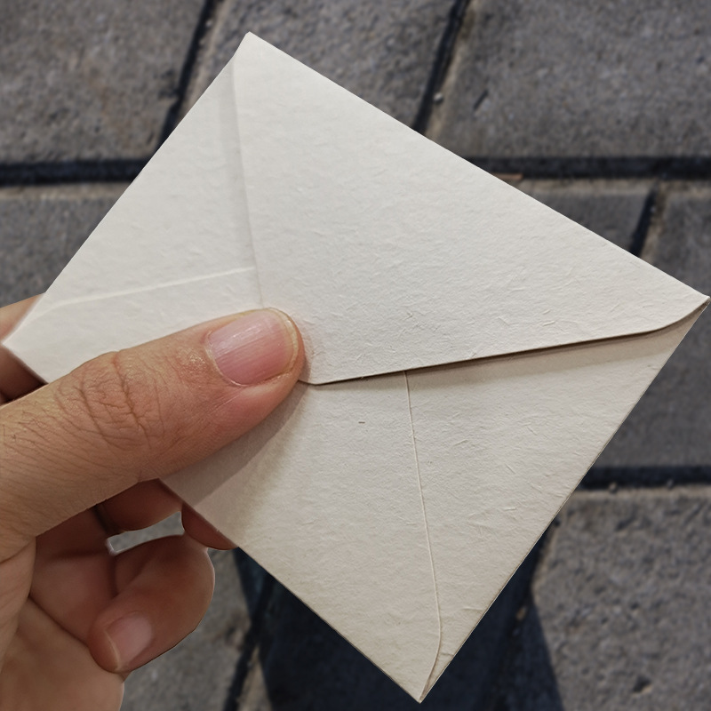 【小单】棉纸信封西式复古质感大地纸迷你信封烫金LOGO
