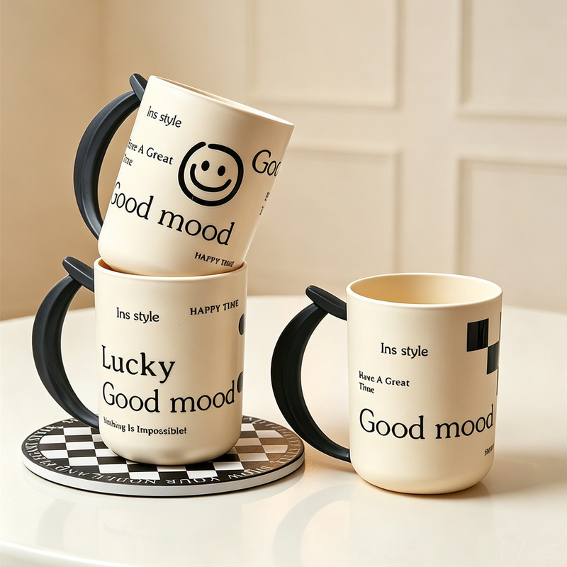 Trendy Checkerboard Pattern Mouthwash Cup, Banana-Shaped Thickened Household Wash Cup, Couple's Toothbrush Cup, Polka Dot Letter Toothbrush Cup Trendy Checkerboard Pattern Mouthwash Cup, Banana-Shaped Thickened Household Wash Cup, Couple's Toothbrush Cup, Polka Dot Letter Toothbrush Cup