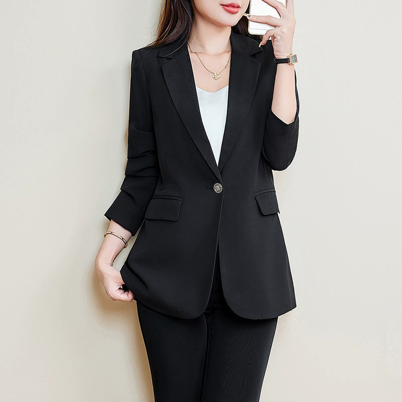 820 тонкий костюм с длинными рукавами повседневный костюм летняя куртка толстый мм большой размер женщины гигантский тонкий живот