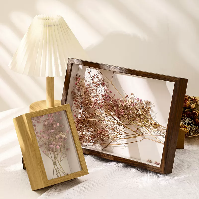 立体中空相框画框批发挂墙实木干花蝴蝶标本框手工diy摆台工艺品