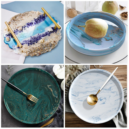 33-piece resin fruit plate mold, handcrafted resin fruit bowl, fruit plate, silicone mold