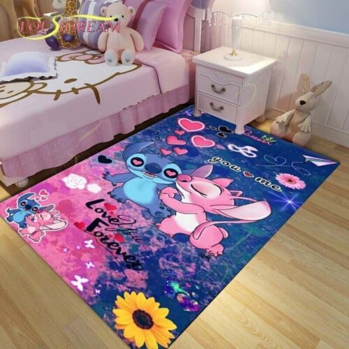 Puntada de dibujos animados sala de estar alfombra hogar sofá mesa de café piso alfombra gran área linda chica corazón Bahía ventana estera en stock