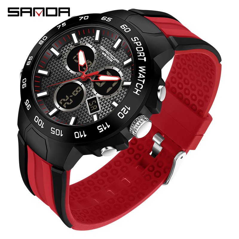SANDA 3112 nueva moda multifuncional deportes al aire libre multifuncional reloj electrónico entrega