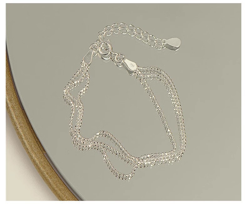 5g Weight Bracelets Classification 1 Piece Quantity Daily Occasion 925 Sterling Silver Material Round, Solid Color Pattern Women's Gender Polishing Design Simple Style Style 925 Sterling Silver Bracelets Simple Style 8