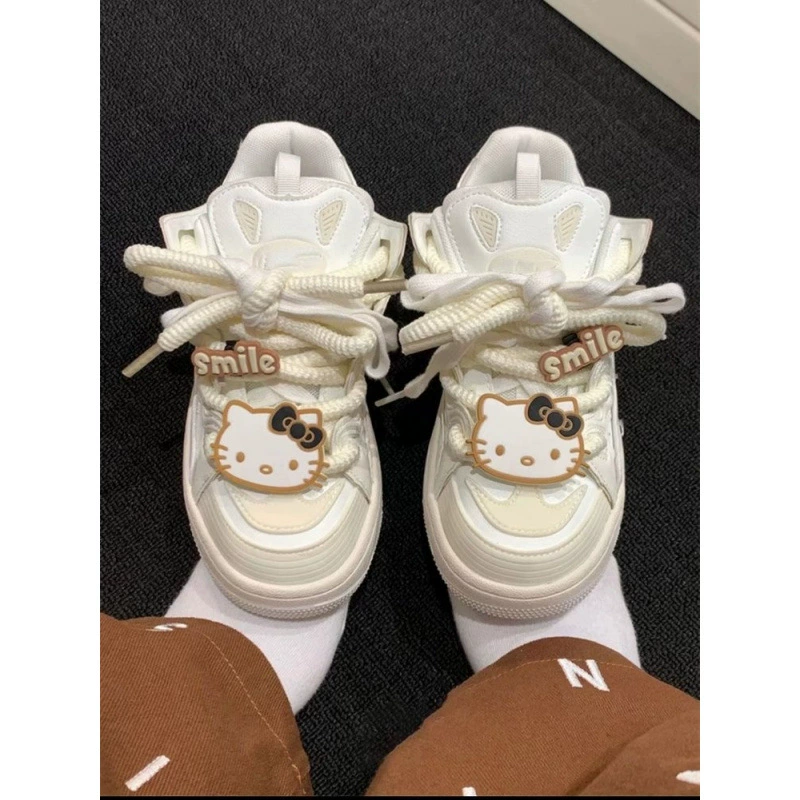 Cute sneakers, footwear for princess, fashionable demi-season high sports shoes