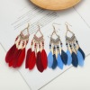 Ethnic retro earrings, ear clips, accessory, ethnic style, boho style