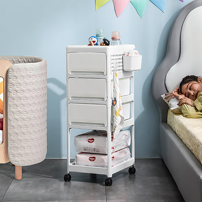 Children's trolley for new born for boxes, milk powder for bed for bedroom, storage system 4