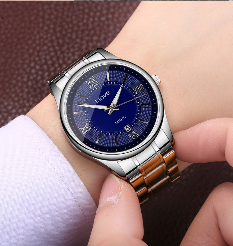 Herrklocka quartz med armband i rostfritt stål modern_voghion.com