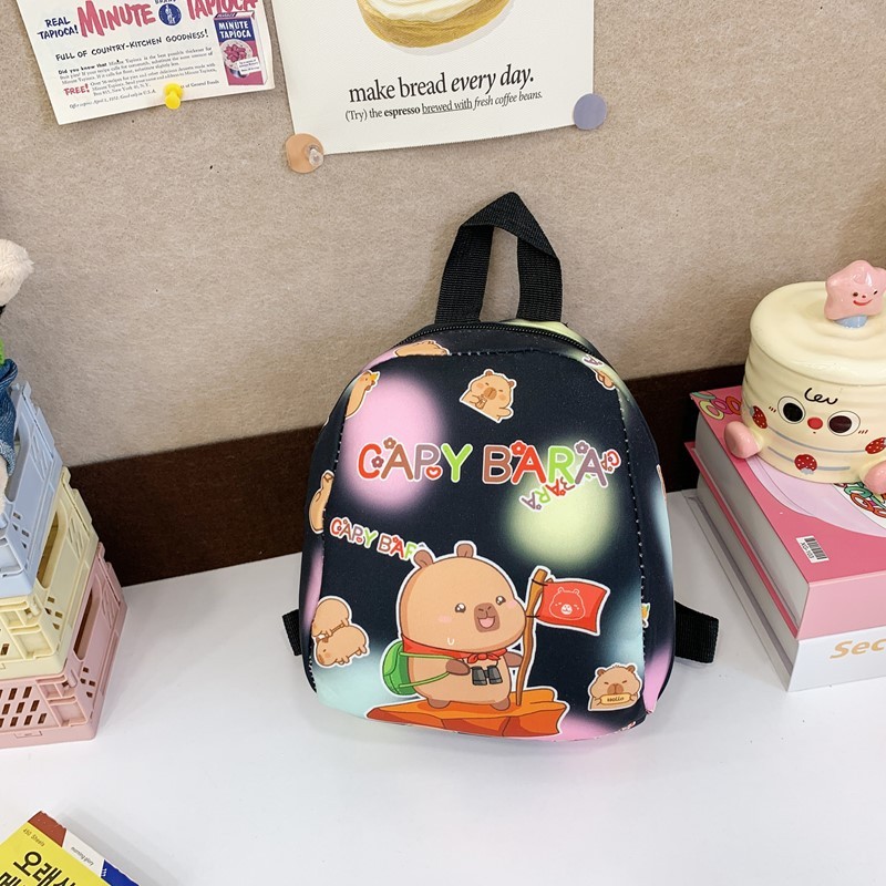 かわいい漫画カピバラバッグ女の子多用途小型バックパック新しい男の子メッセンジャーバッグカピバラ子供のチェストバッグ|undefined