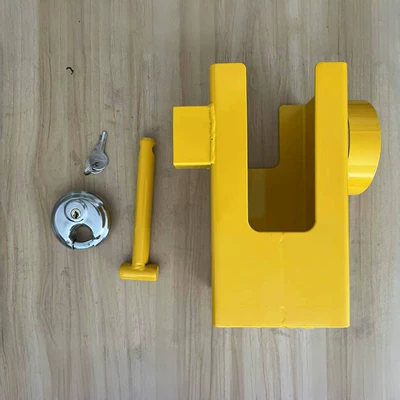 Cross-Border Hot-Selling Stainless Steel Off-Road Vehicle Trailer Lock, Anti-Theft Universal Truck Trailer Connector, Trailer Latch Lock (Car lock) - 5024-lock-key