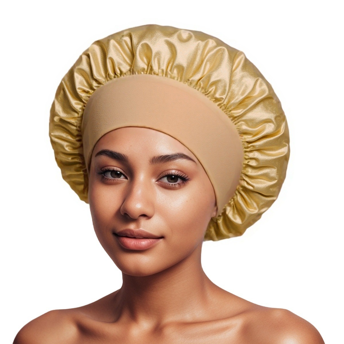 Sombrero de dormir de color elástico de borde ancho transfronterizo de Amazon Sombrero de cuidado del cabello de salón de belleza para mujer Sombrero de quimioterapia de confinamiento