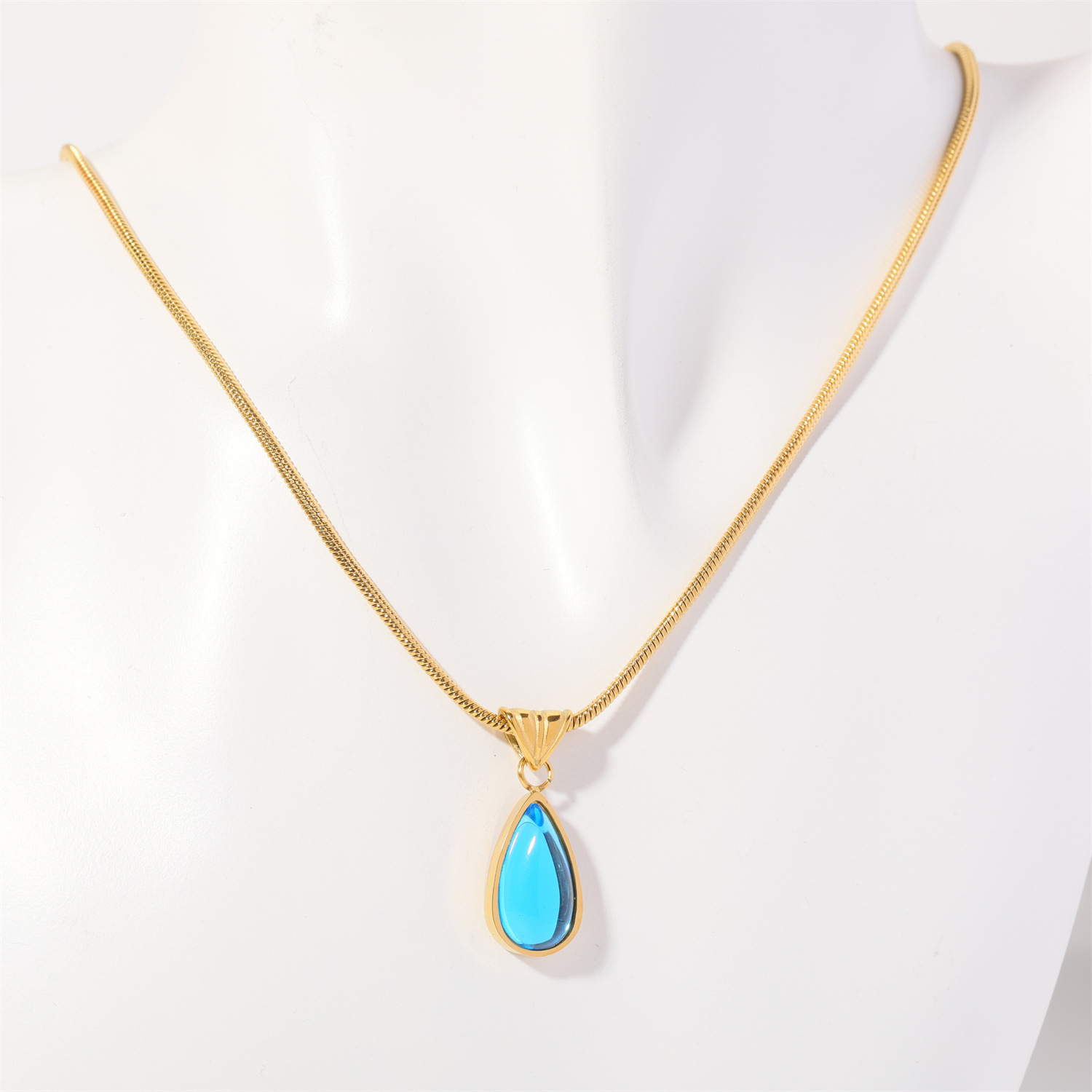 Collar de Piedra de Nacimiento de Diciembre, Colgante Gota de Agua image 13