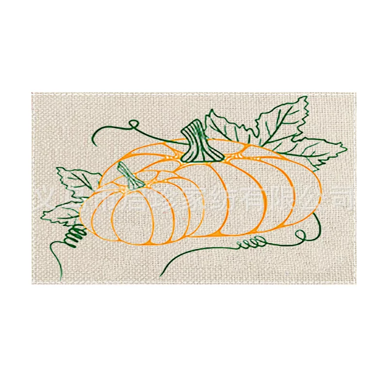 Amazon hot-selling cross-border Thanksgiving linen placemat autumn pumpkin placemat factory direct sales