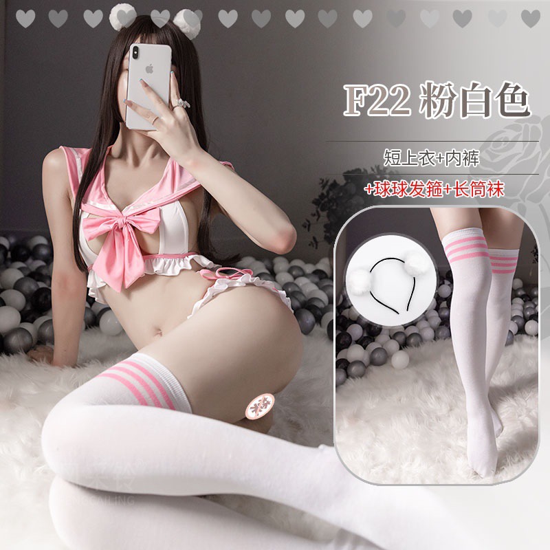 Cordones más el tamaño de lencería sexy uniforme tentación divertido de tres puntos traje de pasión vinculante ropa interior lindo