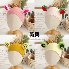 嬰兒護囟門男寶寶髮飾卡通不勒頭女寶寶可愛超萌髮帶鹵門髮帶夏季