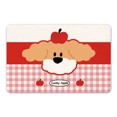 Toilet Door Non-Slip Mat, Bathroom | Avtomobil döşəmə paspasları - apple-dog-354509cm-square-white-background