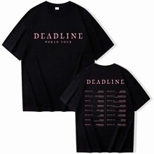 2025-26Summer New Hot Selling BP Deadline Black World Tour T